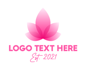 Pink Feminine Floral Petal  logo