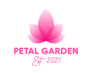 Pink Feminine Floral Petal  logo design