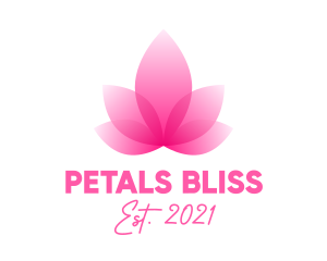 Pink Feminine Floral Petal  logo design