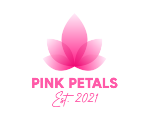 Pink Feminine Floral Petal  logo design