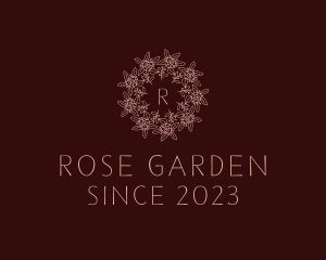 Rose Floral Wreath  logo design