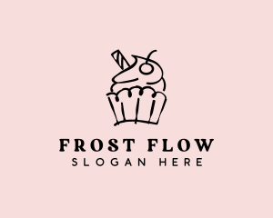 Cupcake Sweet Dessert logo design