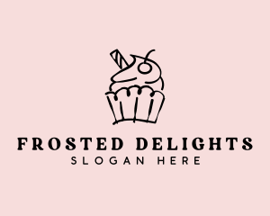 Cupcake Sweet Dessert logo design