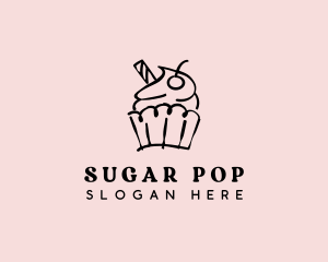 Cupcake Sweet Dessert logo design