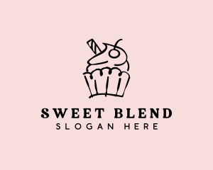 Cupcake Sweet Dessert logo design