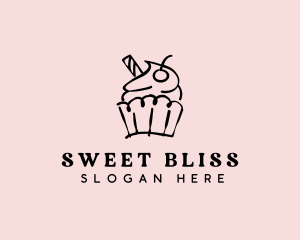 Cupcake Sweet Dessert logo design