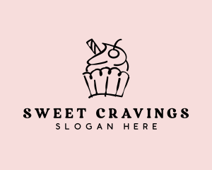 Cupcake Sweet Dessert logo design