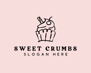 Cupcake Sweet Dessert logo design