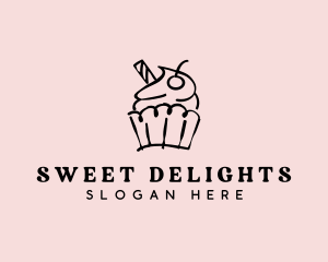 Cupcake Sweet Dessert logo design