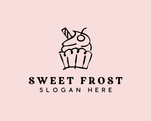 Cupcake Sweet Dessert logo design