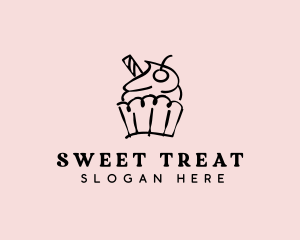 Cupcake Sweet Dessert logo design