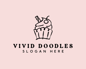 Cupcake Sweet Dessert logo design