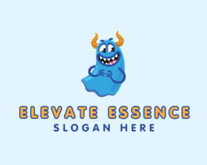 Cute Slime Monster Logo