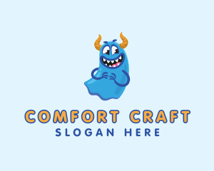 Cute Slime Monster logo design