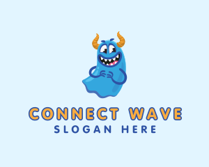 Cute Slime Monster logo design