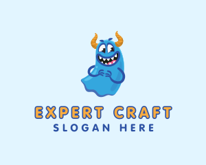 Cute Slime Monster logo design