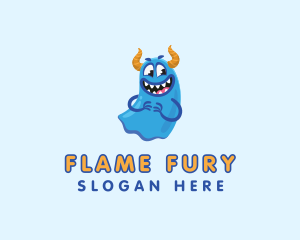 Cute Slime Monster logo design