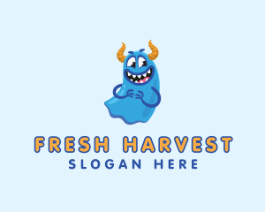 Cute Slime Monster logo design