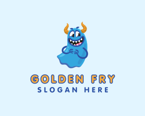 Cute Slime Monster logo design