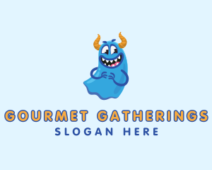 Cute Slime Monster logo design