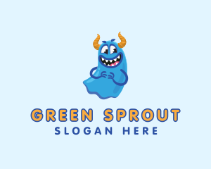 Cute Slime Monster logo design