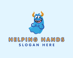 Cute Slime Monster logo design