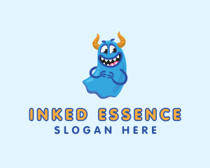 Cute Slime Monster logo design