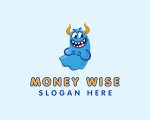 Cute Slime Monster logo design