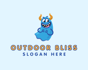 Cute Slime Monster logo design