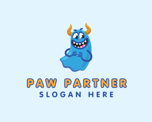 Cute Slime Monster logo design