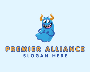 Cute Slime Monster logo design