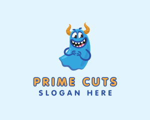 Cute Slime Monster logo design