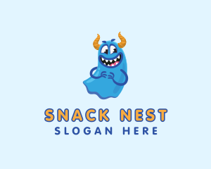 Cute Slime Monster logo design