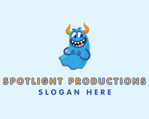 Cute Slime Monster logo design