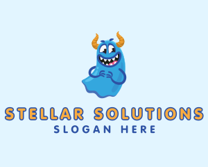 Cute Slime Monster logo design