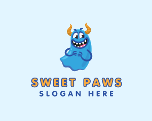 Cute Slime Monster logo