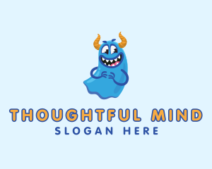 Cute Slime Monster logo design