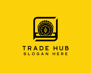 Cryptocurrency Coin Trading logo design