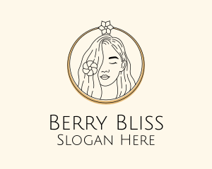 Woman Flower Salon logo design