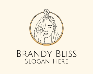 Woman Flower Salon logo design