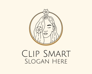 Woman Flower Salon logo design