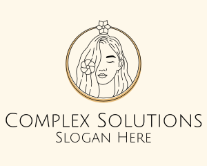 Woman Flower Salon logo design