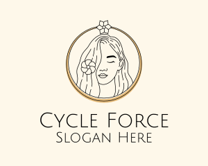 Woman Flower Salon logo design