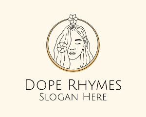 Woman Flower Salon logo design