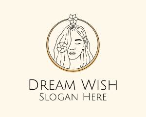 Woman Flower Salon logo design