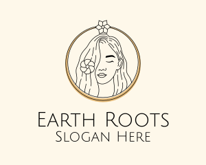 Woman Flower Salon logo design