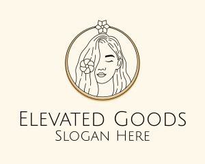 Woman Flower Salon logo design