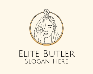 Woman Flower Salon logo design