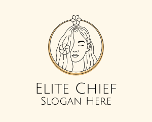 Woman Flower Salon logo design