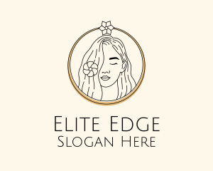 Woman Flower Salon logo design